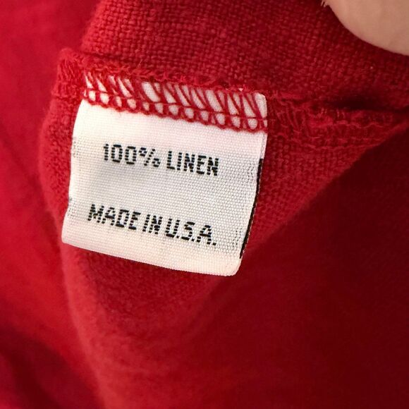 Bryn Walker - Nada Asymmetrical 100% Linen Tunic Halo Womens size small red - Picture 4 of 5